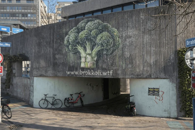 Ein Brokkoli Graffiti in Zürich Wipkingen - www.brokkoli.wtf