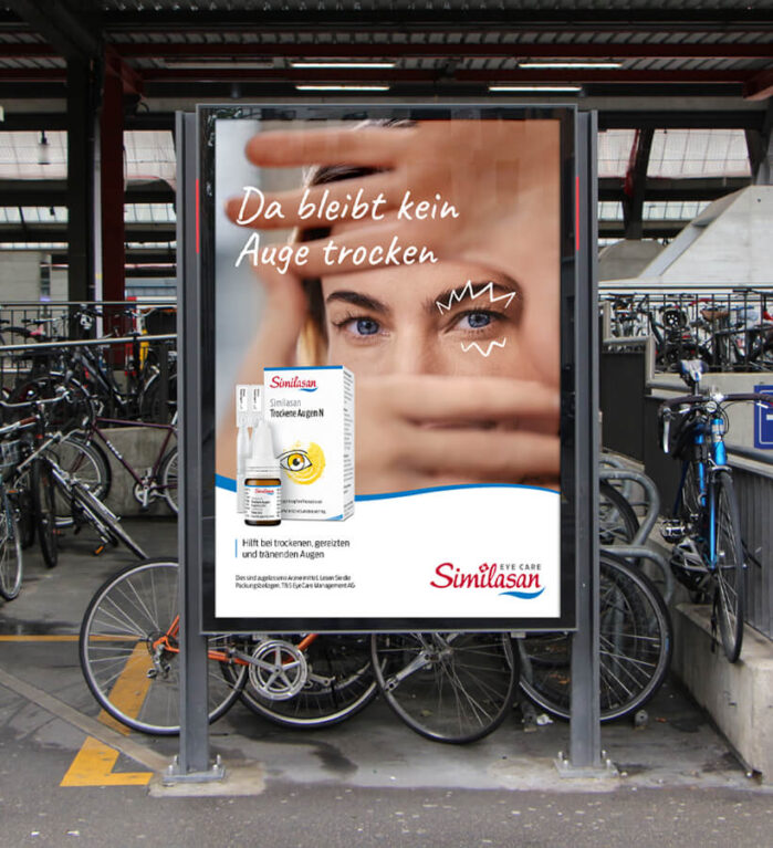 Similasan Werbeplakat am Zürich Hauptbahnhof