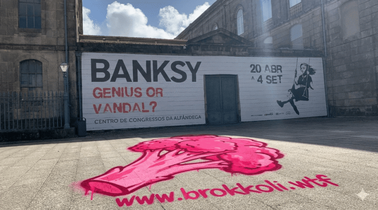 Ein Brokkoli-Graffiti in Lissabon bei Banksy - www.brokkoli.wtf